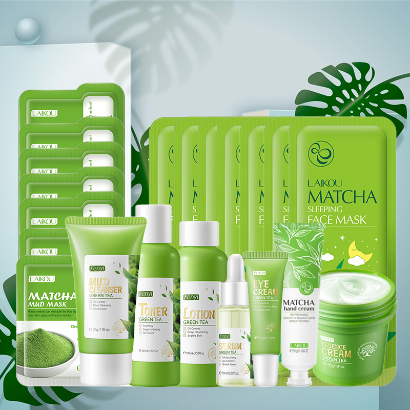 Korean Skincare Routine - Yeşil Çay Cilt Bakım Seti Kore