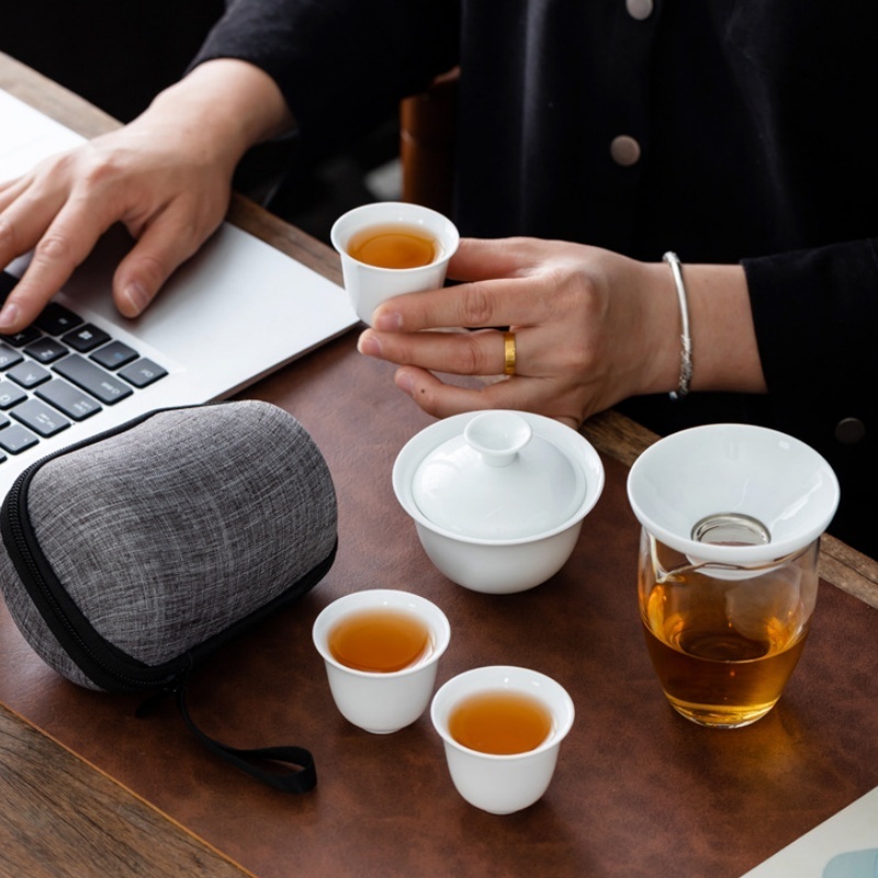Korean Tea Set - Taşınabilir Çin Kung Fu Çay Seti