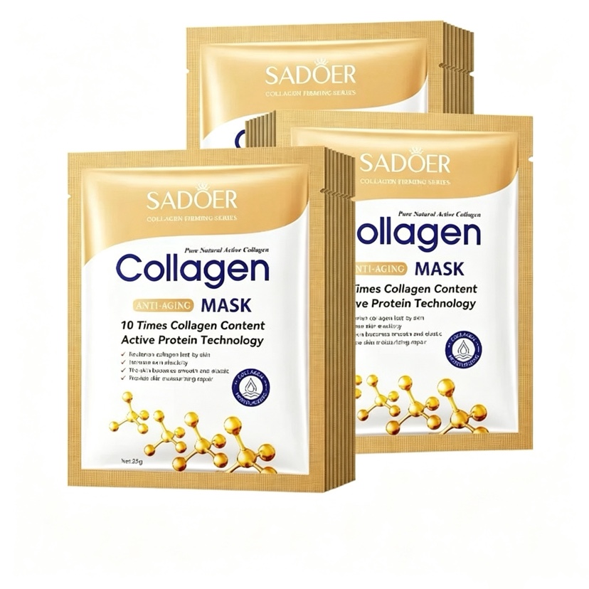 Sheet Mask Collagen - 5/10/20/30 adet Kore Kollajen Yüz Maskesi
