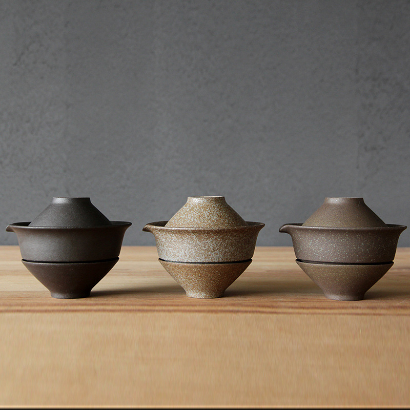Korean Tea Set - Japon Seramik Çaydanlık Seti, Gaiwan Çay