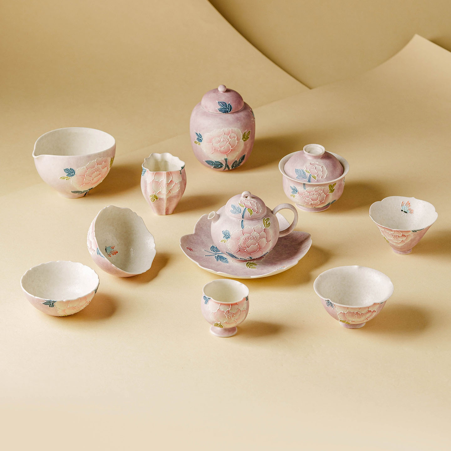 El Boyaması Vintage Şakayık Ke - Korean Tea Set incelemesi ve fiyatı