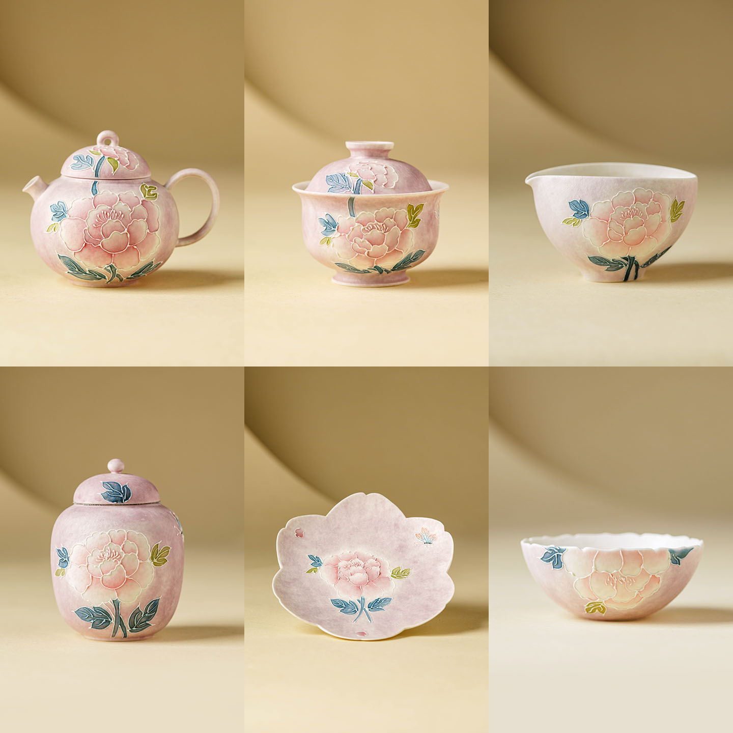 El Boyaması Vintage Şakayık Ke - Korean Tea Set incelemesi ve fiyatı