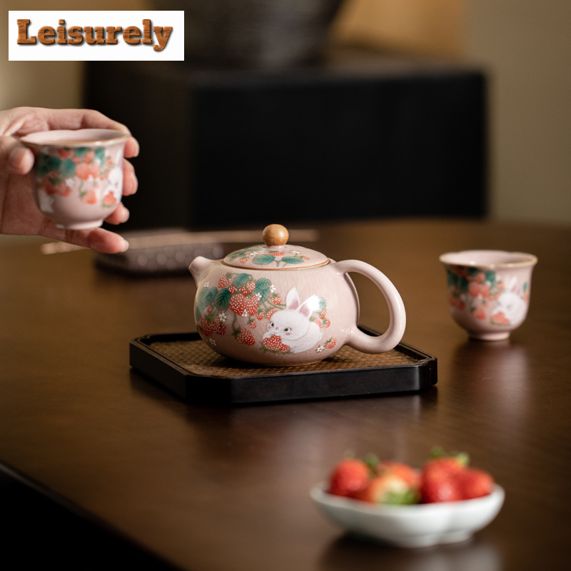 Antik pembe Ru fırın çay finca - Korean Tea Set incelemesi ve fiyatı