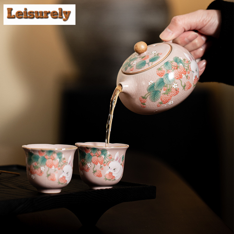Antik pembe Ru fırın çay finca - Korean Tea Set incelemesi ve fiyatı